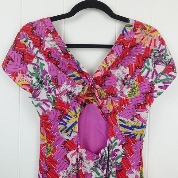 Zac Posen for Target Womens Safety Pin Print Maxi Dress Size 6 - Picture 10 of 13